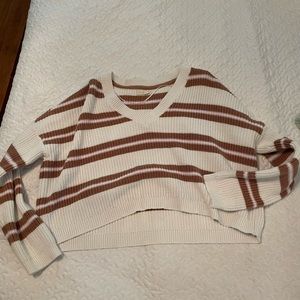 Cropped Striped Sweater (Pacsun)